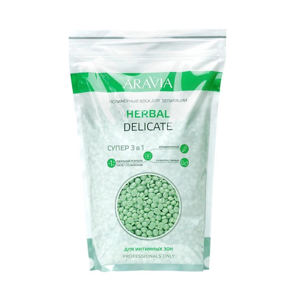 

Полимерные воски ARAVIA Professional, Полимерный воск для депиляции HERBAL DELICATE для интимных зон, 1000 г