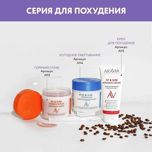 Холодное обертывание для похудения с кофеином Fit & Slim CryoMask, 300 мл