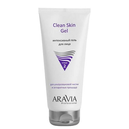 Интенсивный гель для ультразвуковой чистки лица и аппаратных процедур Clean Skin Gel, 200 мл