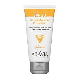 Солнцезащитный крем для лица с тонирующим эффектом SPF-50 Tinted Moisture Protection, 50 мл