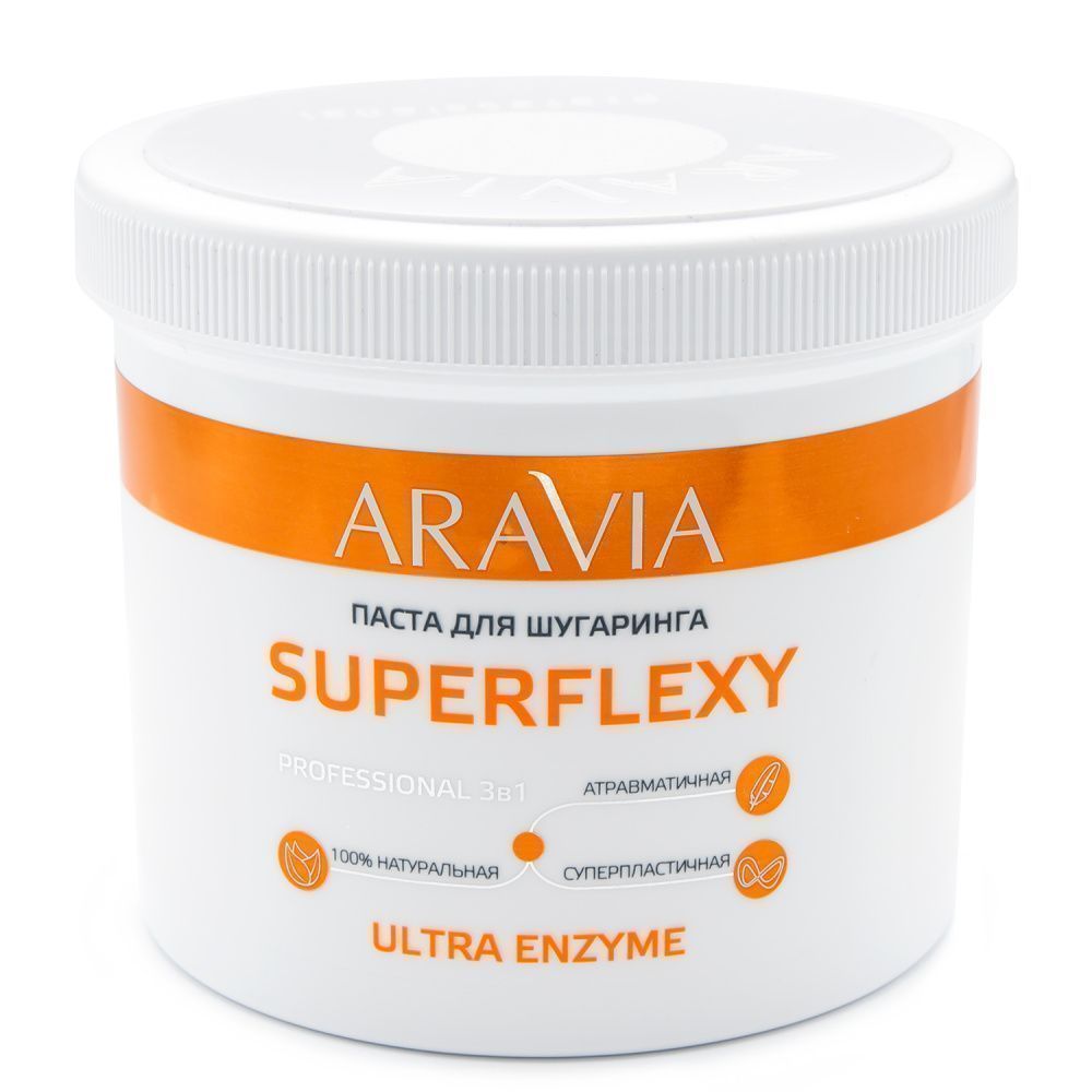 

Пасты для шугаринга СУПЕРФЛЕКСИ ARAVIA Professional, Паста для шугаринга SUPERFLEXY Ultra Enzyme, 750 г