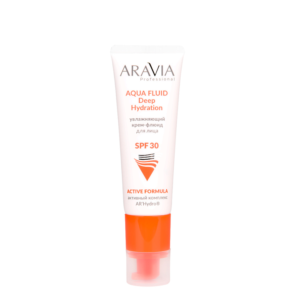 

Солнцезащитные средства с SPF ARAVIA Professional, Увлажняющий крем-флюид для лица DEEP HYDRATION Aqua Fluid SPF 30, 50 мл