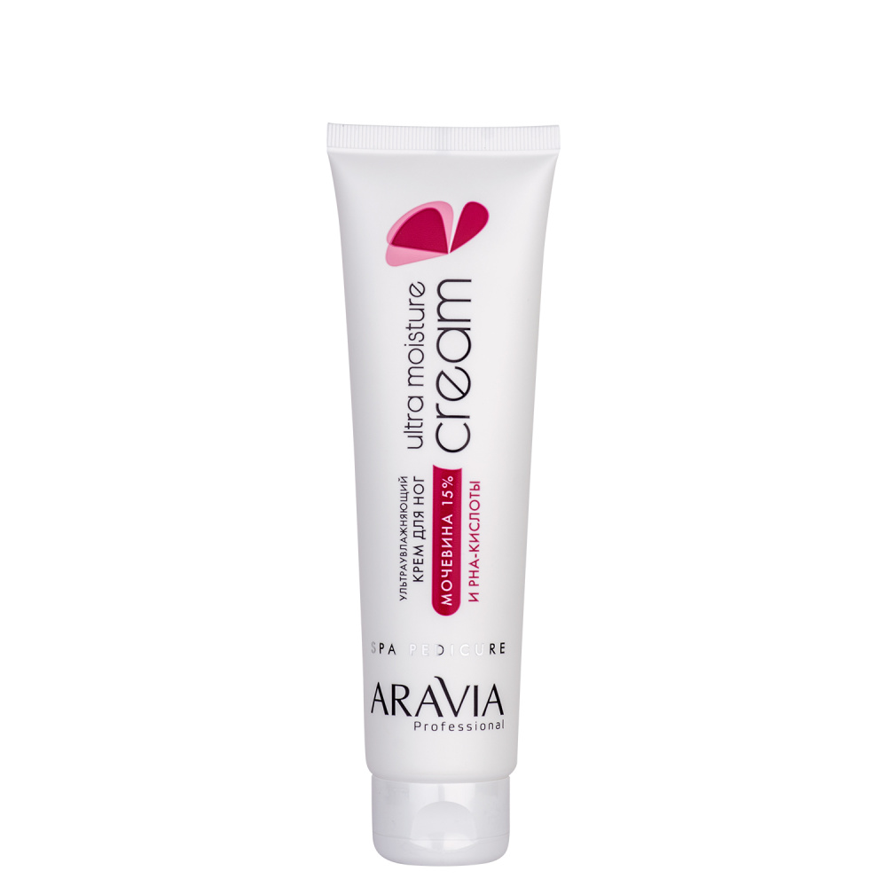 Крем для ног ультраувлажняющий с мочевиной (15%) и PHA-кислотами Ultra Moisture Cream, 100 мл ARAVIA Professional