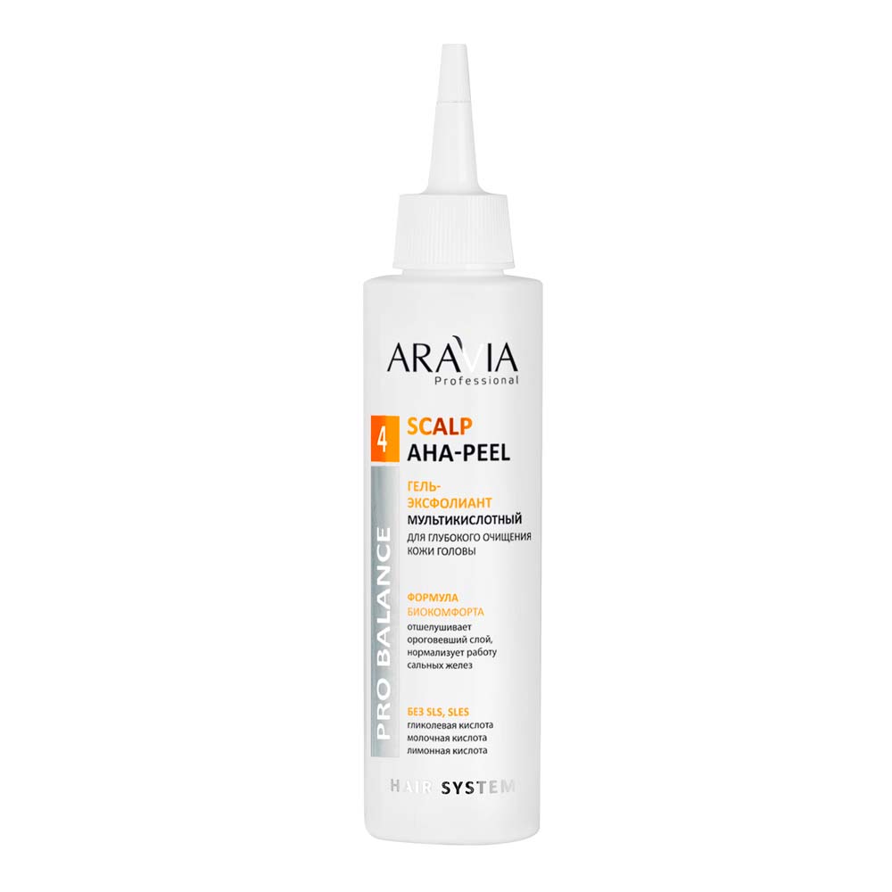 

Скрабы и пилинги ARAVIA Professional, Гель-эксфолиант мультикислотный для глубокого очищения кожи головы Scalp AHA-Peel, 150 мл