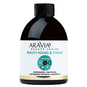 Пищевая добавка сироп с пребиотиками «Beauty Young and Strong Хлорофилл + лактулоза + витамины группы В + витамин С», 300 мл