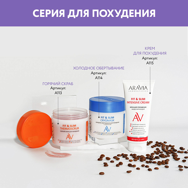 Горячий скраб для похудения FIT & SLIM THERMOSCRUB, 300 мл/350 г