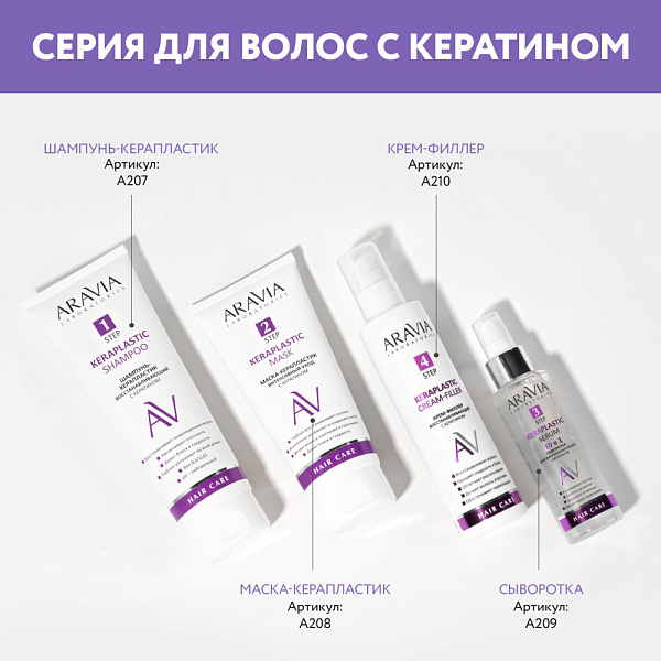 Шампунь-керапластик восстанавливающий с кератином Keraplastic Shampoo, 250 мл