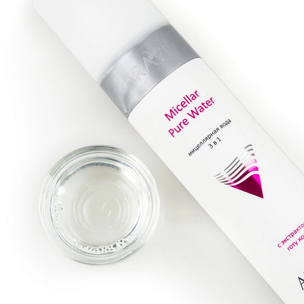 Мицеллярная вода 3 в 1 Micellar Pure Water с экстрактом готу кола, 250 ...