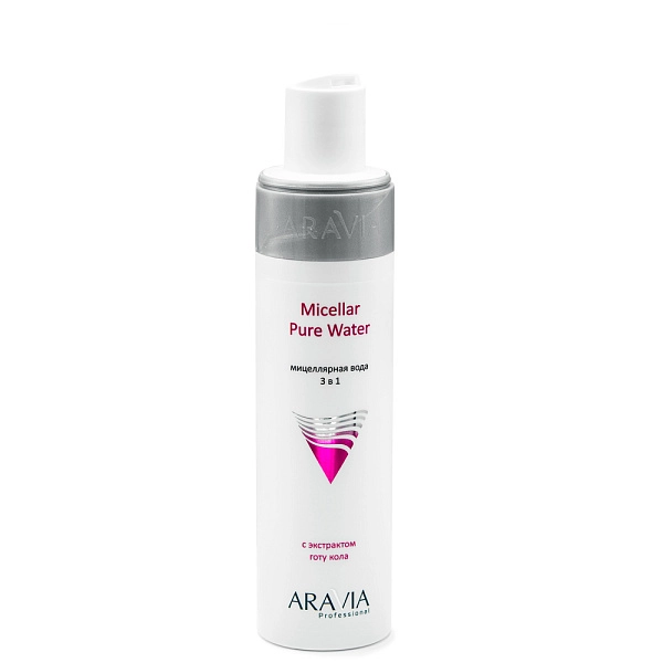 Мицеллярная вода 3 в 1 Micellar Pure Water с экстрактом готу кола, 250 ...