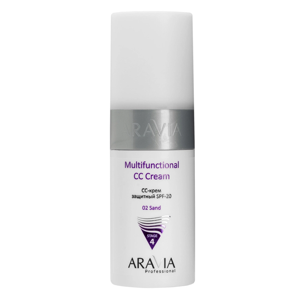 

Солнцезащитные средства с SPF ARAVIA Professional, CC-крем защитный SPF-20 для лица Multifunctional CC Cream / 02 песочный, 150 мл