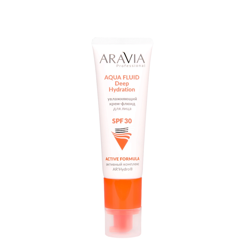 

Солнцезащитные средства с SPF ARAVIA Professional, Увлажняющий крем-флюид для лица DEEP HYDRATION Aqua Fluid SPF 30, 50 мл