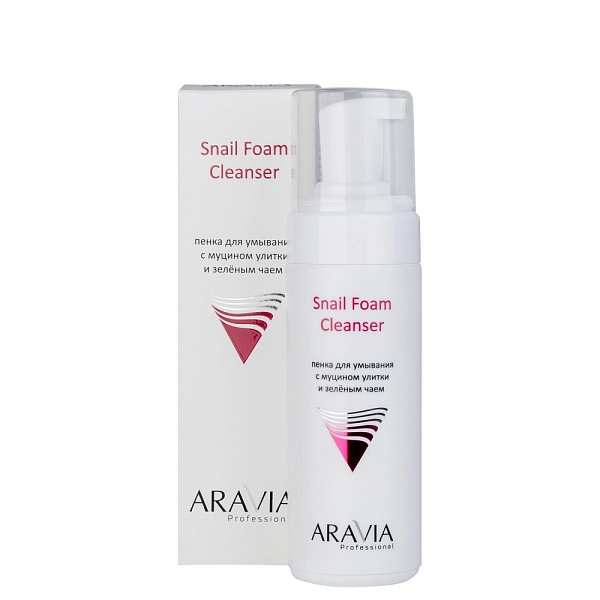Пенка для умывания с муцином улитки и зелёным чаем Snail Foam Cleanser, 160 мл